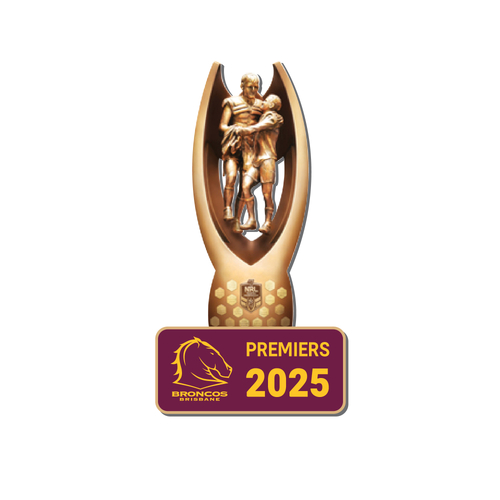 Brisbane Broncos NRL 2025 Premiers 3D Trophy Pin! In Stock!