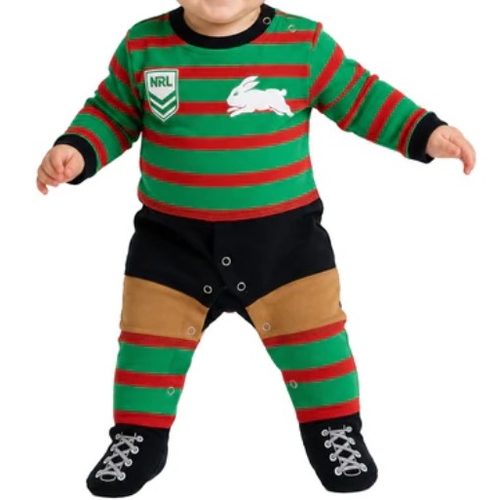 South Sydney Rabbitohs NRL Footysuit Infants Sizes 000-1!