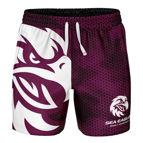 Manly Sea Eagles NRL 'Big Shot' Volley Shorts Sizes Sizes S-5XL!