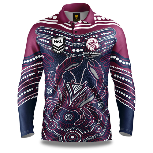Manly Sea Eagles NRL 'Karumba' Fishing Shirt Adult Sizes S-5XL!