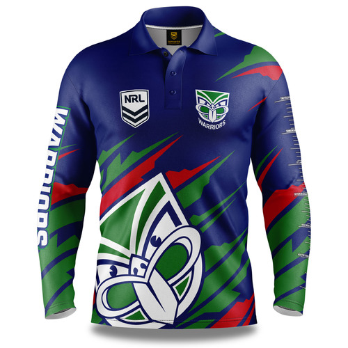 New Zealand Warriors NRL Ignition Fishing Shirt Mens Sizes S-5XL!