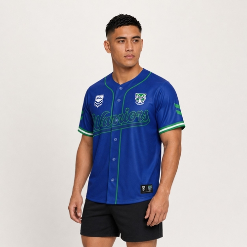 New Zealand Warriors NRL 'Homer' Baseball Jersey Slugger Kids Sizes 8-14!