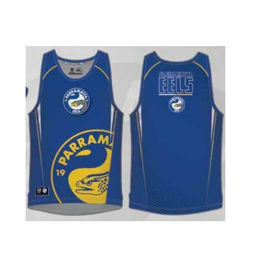 Parramatta Eels NRL Classic Sublimated Singlet Size S-5XL! W6