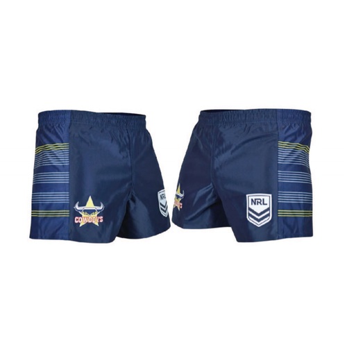 NQ Cowboys NRL Home Supporters Shorts Sizes S-5XL! 