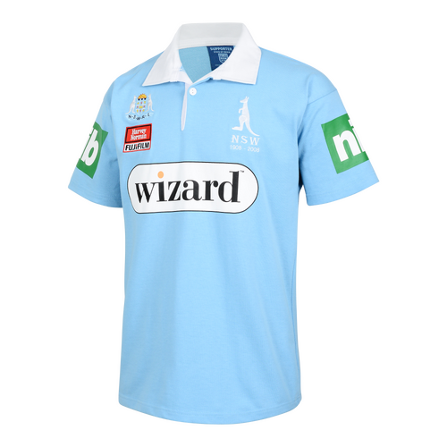 NSW Blues State Of Origin 2008 NSWRL Retro Jersey Adult Sizes S-5XL!