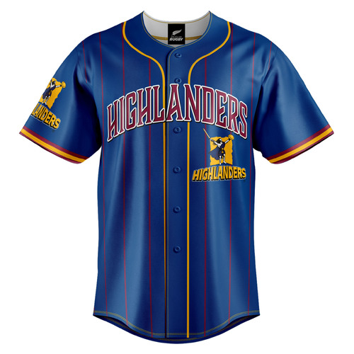 Otago Highlanders Super Rugby Slugger Baseball Jersey Shirt Sizes S-7XL!