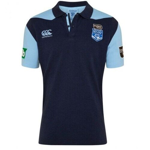 NSW Blues CCC State of Origin Players Media Polo Sizes S-4XL! T0