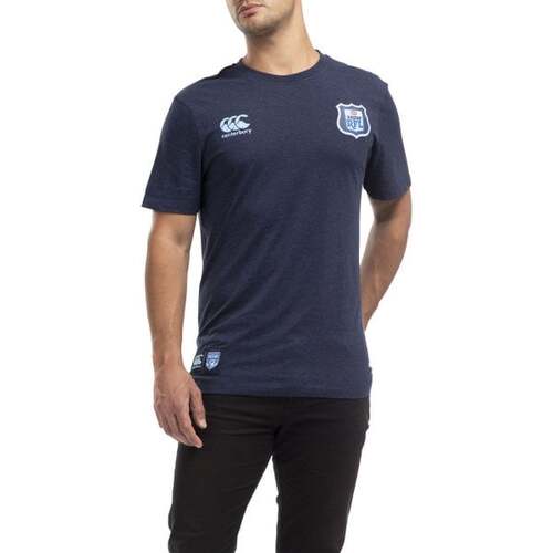 NSW Blues CCC State of Origin Distressed Retro Training Shirt Sizes S-2XL! T0