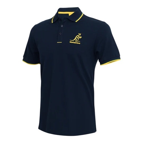 Australian Wallabies ARU Rugby Union Navy Pique Polo Sizes S-5XL!