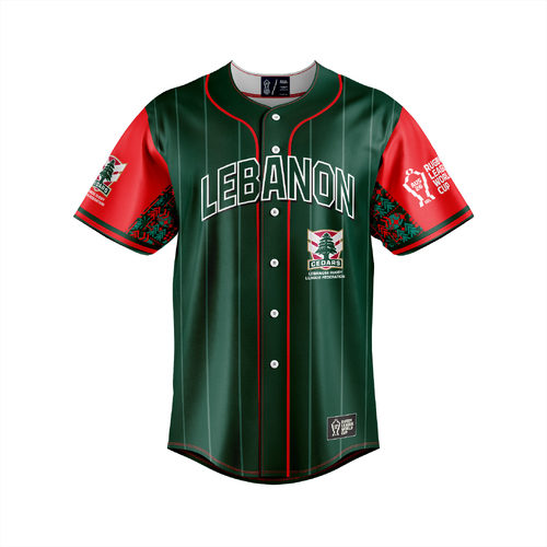 Lebanon Cedars RLWC 2026 Slugger Baseball Jersey Shirt Sizes S-5XL!