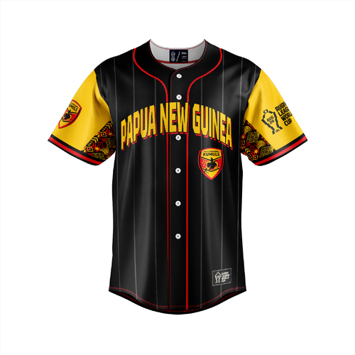 Papua New Guinea PNG Kumuls RLWC 2026 Slugger Baseball Jersey Shirt Sizes S-5XL!