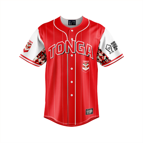 Mate Ma'a Tonga RLWC 2026 Slugger Baseball Jersey Shirt Sizes 8-14!