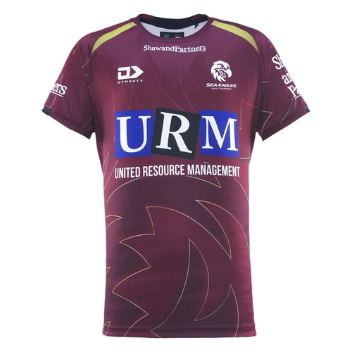 Manly Sea Eagles NRL 2025 Dynasty Maroon Training Shirt Sizes S-7XL!