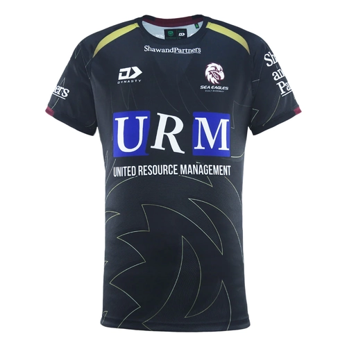 Manly Sea Eagles NRL 2025 Dynasty Alternate Black Training Shirt Sizes S-7XL!