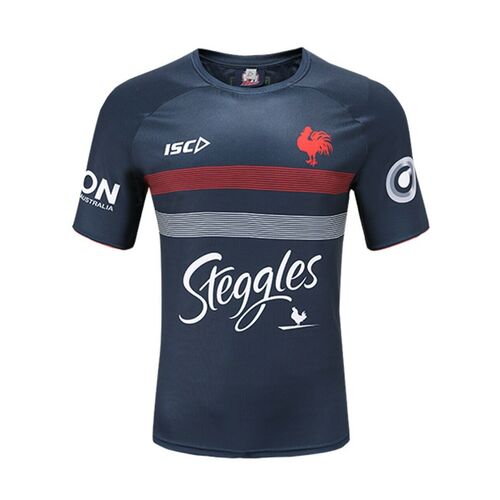 Sydney Roosters NRL ISC Players Navy Training T Shirt Sizes 5XL! T0