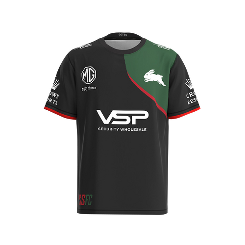 South Sydney Rabbitohs NRL Classic Training Shirt Black Sizes S-7XL! T3