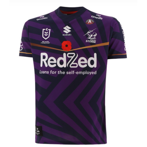 Melbourne Storm NRL O'Neills ANZAC Jersey Sizes S-3XL! T4