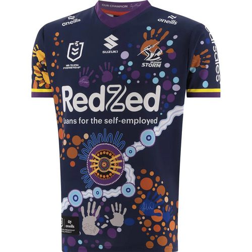 Melbourne Storm NRL O'Neills Indigenous Jersey Sizes S-7XL! T4