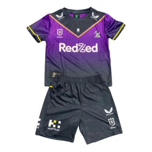 Melbourne Storm NRL Castore Toddlers Home Jersey Set Size 2yrs-7yrs! T2