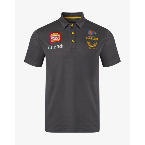 West Coast Eagles AFL Castore Media Polo Charcoal Size S-5XL! T2