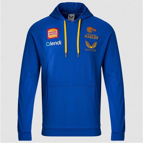 West Coast Eagles AFL Castore Squad Hoody Blue Size S-5XL! T2