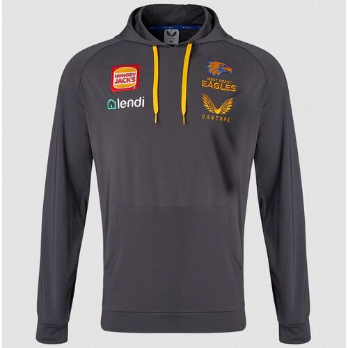 West Coast Eagles AFL Castore Squad Hoody Charcoal Size S-5XL! T2