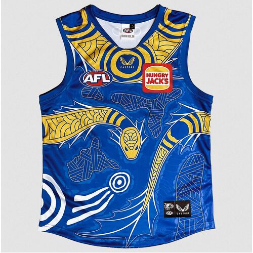 West Coast Eagles AFL Castore Indigenous Dreamtime Guernsey Size S-5XL! T2