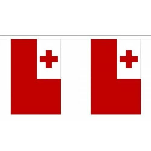 Tonga National Flag Bunting 2.5M Long! Tonga Mate Ma'a Rugby League!