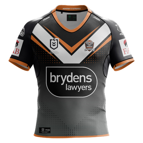 Wests Tigers NRL Steeden Home Jersey Sizes S-7XL! T4
